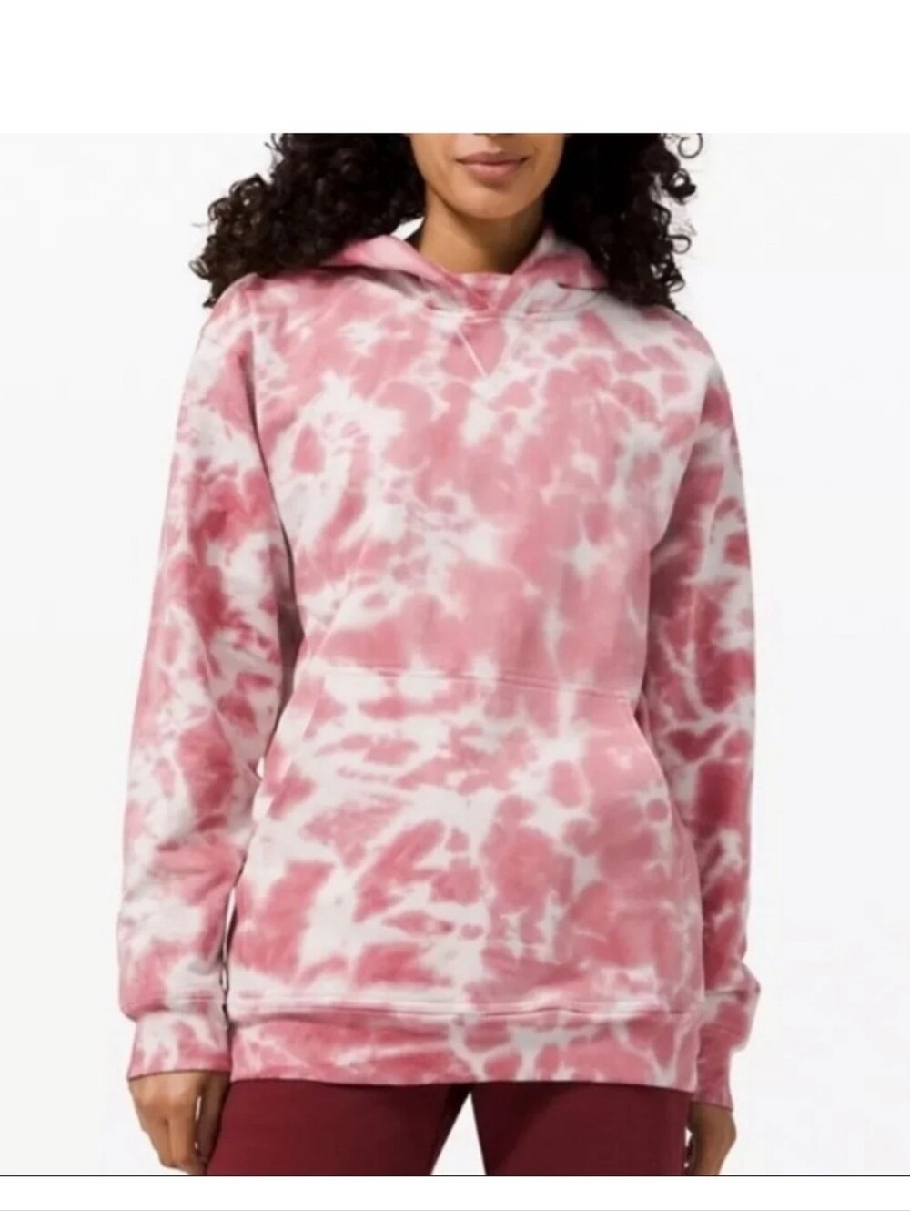 Lululemon all yours tie dye hoodie fleece Pink White Size 4